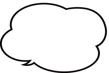 Oval shape. Chat bubble speech icon. Messaging and Chatting. Round speech bubble. The image shows a blank speech bubble.