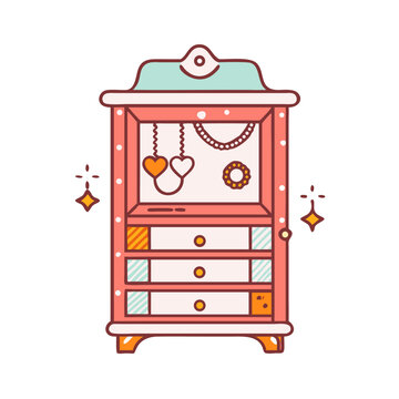 recommend clip art: jewelry armoire icon, jewelry armoire vector illustration-simple illustration of jewelry armoire, perfect for jewelry armoire logos and icons
