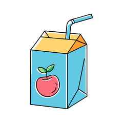 juice box icon, juice box vector illustration-simple illustration of juice box, perfect for juice box logos and icons