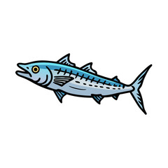 king mackerel icon, king mackerel vector illustration-simple illustration of king mackerel, perfect for king mackerel logos and icons