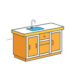kitchen island icon, kitchen island vector illustration-simple illustration of kitchen island, perfect for kitchen island logos and icons