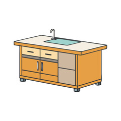 kitchen island icon, kitchen island vector illustration-simple illustration of kitchen island, perfect for kitchen island logos and icons