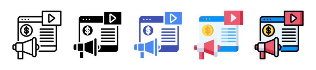 Video Advertising Icon