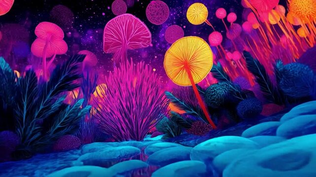 "Psychedelic Pulse: A Journey Beyond Reality"
"Neon Visions: Trance in a Fractal World"
"Cosmic Beats and Acid Dreams"
"Tribal Frequencies: Psytrance Awakening"

