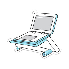 laptop stand icon, laptop stand vector illustration-simple illustration of laptop stand, perfect for laptop stand logos and icons