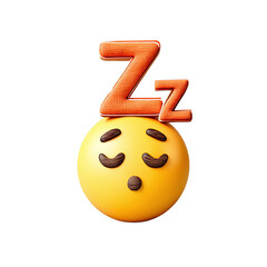 Sleep Emoji on Black Background Transparent Background