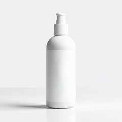 Blank white plastic bottle isolated