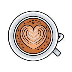 latte art icon, latte art vector illustration-simple illustration of latte art, perfect for latte art logos and icons