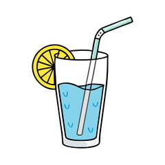lemonade glass icon, lemonade glass vector illustration-simple illustration of lemonade glass, perfect for lemonade glass logos and icons
