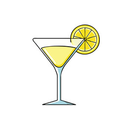 lemon drop martini icon, lemon drop martini vector illustration-simple illustration of lemon drop martini, perfect for lemon drop martini logos and icons