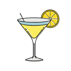 lemon drop martini icon, lemon drop martini vector illustration-simple illustration of lemon drop martini, perfect for lemon drop martini logos and icons