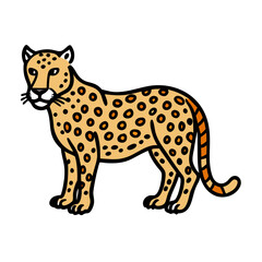 leopard icon, leopard vector illustration-simple illustration of leopard, perfect for leopard logos and icons