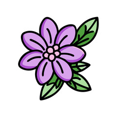 lilac flower icon, lilac flower vector illustration-simple illustration of lilac flower, perfect for lilac flower logos and icons