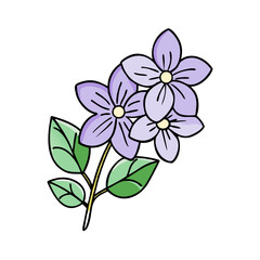 lilac flower icon, lilac flower vector illustration-simple illustration of lilac flower, perfect for lilac flower logos and icons