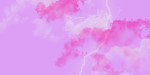 Abstract Pink watercolor background with colors. Abstract background of colorful liquid liner.  marbled grunge. Thunder, lightnings and rain on a stormy summer night in black and white .