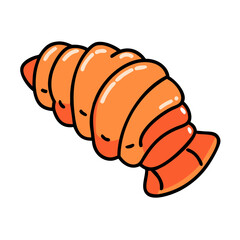 lobster tail icon, lobster tail vector illustration-simple illustration of lobster tail, perfect for lobster tail logos and icons