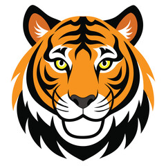 tiger head vector logo design vector illustration on white