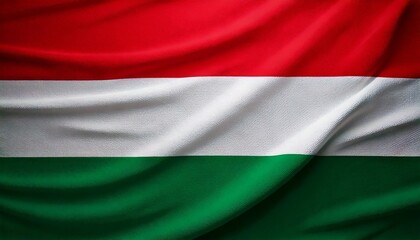 Obraz premium Hungarian flag background with wavy texture