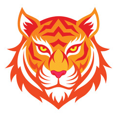 roaring tiger head mascot vector sticker high quality