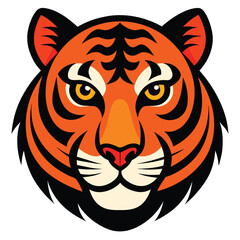 roaring tiger head mascot vector sticker high quality
