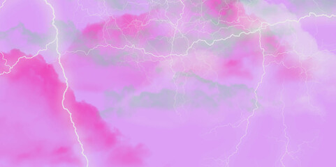 Abstract Pink watercolor background with colors. Abstract background of colorful liquid liner.  marbled grunge. Thunder, lightnings and rain on a stormy summer night in black and white .