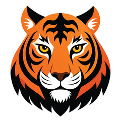 head of a tiger vector design
