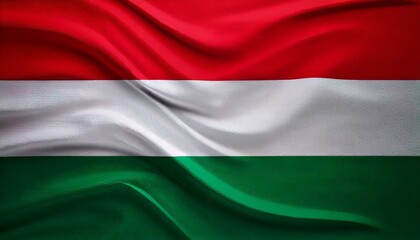 Obraz premium Hungarian flag background with wavy texture