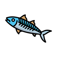 mackerel icon, mackerel vector illustration-simple illustration of mackerel, perfect for mackerel logos and icons
