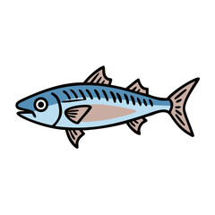 mackerel icon, mackerel vector illustration-simple illustration of mackerel, perfect for mackerel logos and icons