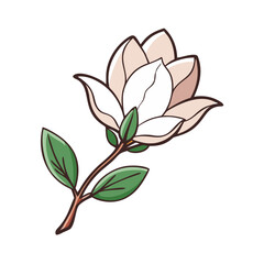 magnolia flower icon, magnolia flower vector illustration-simple illustration of magnolia flower, perfect for magnolia flower logos and icons