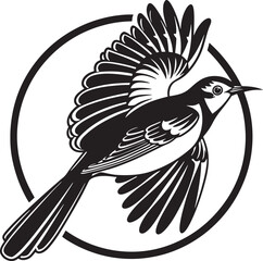 White Wagtail silhouette vector design