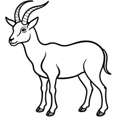 Obraz premium Minimalist Ibex Line Drawing