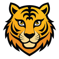 roaring tiger head mascot vector sticker high quality