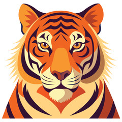 tiger head vector graphic design illustration logo