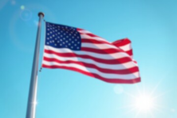 Obraz premium Stars and Stripes in the sky