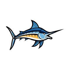 marlin icon, marlin vector illustration-simple illustration of marlin, perfect for marlin logos and icons