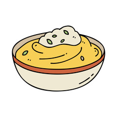 mashed potatoes icon, mashed potatoes vector illustration-simple illustration of mashed potatoes, perfect for mashed potatoes logos and icons