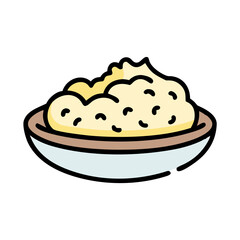mashed potatoes icon, mashed potatoes vector illustration-simple illustration of mashed potatoes, perfect for mashed potatoes logos and icons