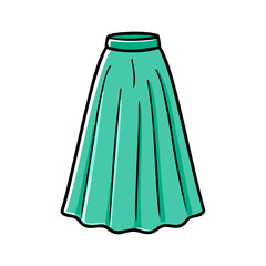 maxi skirt icon, maxi skirt vector illustration-simple illustration of maxi skirt, perfect for maxi skirt logos and icons