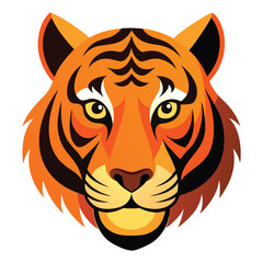 tiger head vector graphic design illustration logo