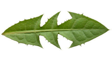 Green dandelion leaf macro