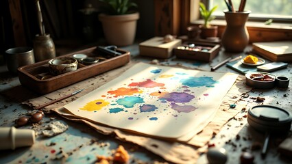 Fototapeta premium Paint the paper