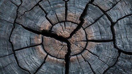 Weathered Tree Stump Symbolizing Aging and Natural Decay