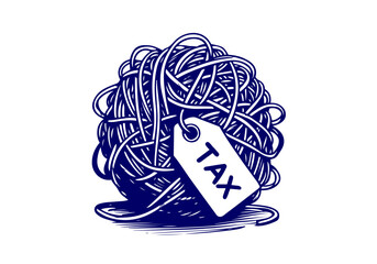 Tax hand drawn vector illustration