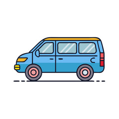 minivan icon, minivan vector illustration-simple illustration of minivan, perfect for minivan logos and icons