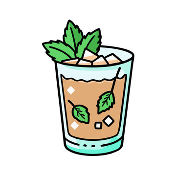 mint julep icon, mint julep vector illustration-simple illustration of mint julep, perfect for mint julep logos and icons