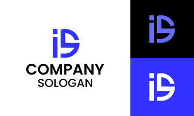 Letter D, S and I monogram business logo design