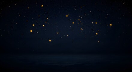 Night Sky Full of Stars Glittering Above a Dark Water Surface