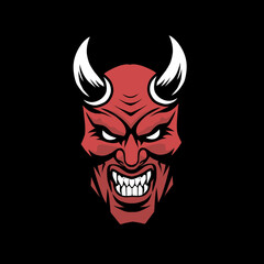 Devil head ilustration