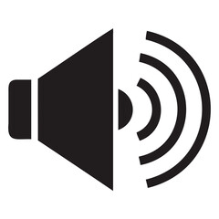 Volume icons vectors illustrations in black fill and liner versions on transparent background